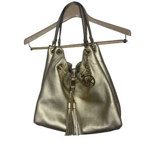 Michael Kors Gold Purse Large Shoulder Bag Glam Fancy
